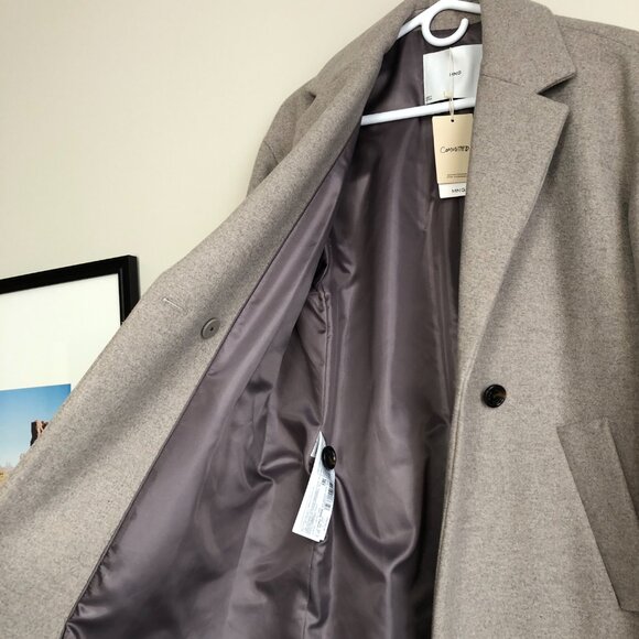 MANGO Handmade Oversized Wool Coat NWT - Picture 9 of 10